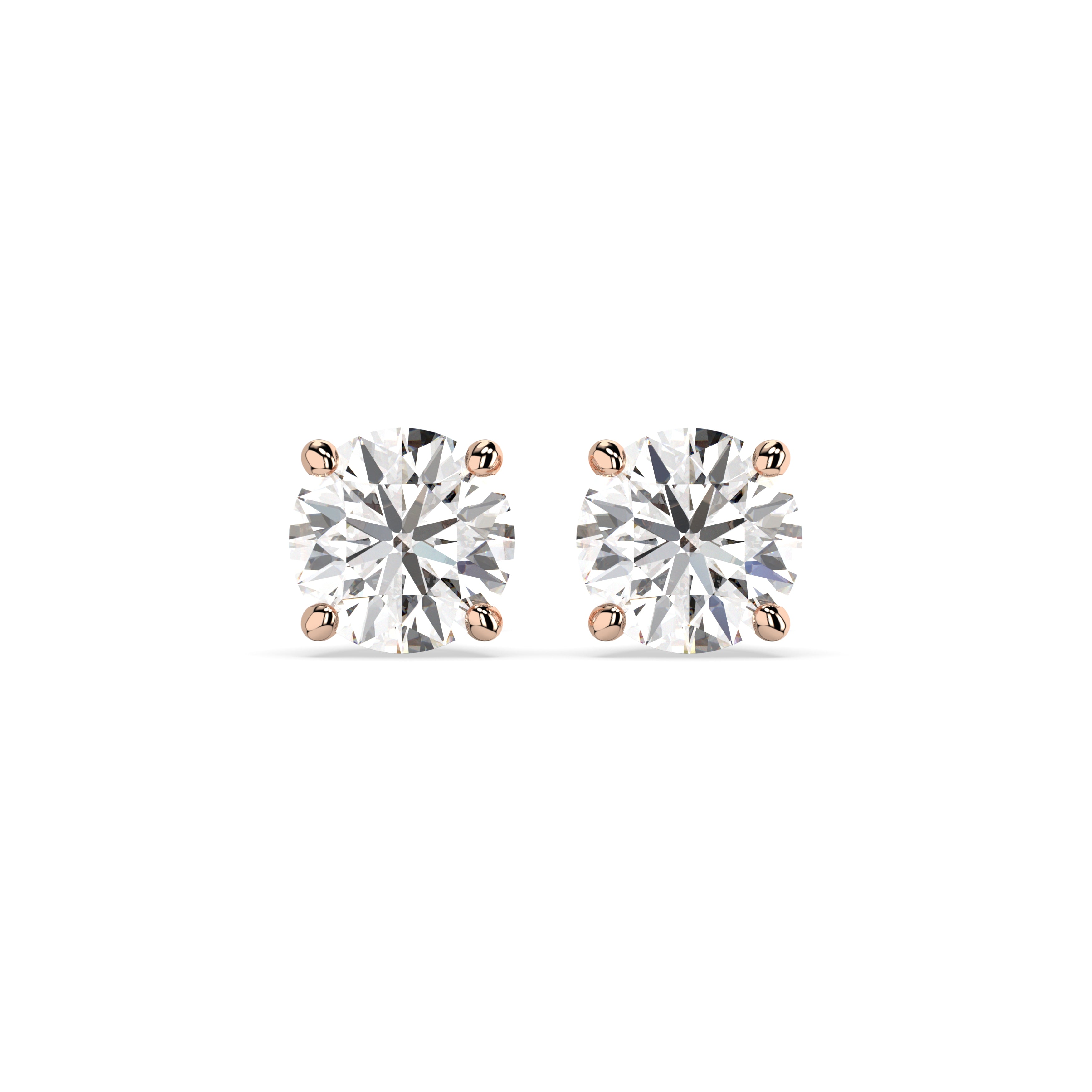 Solitaire Stud Earrings