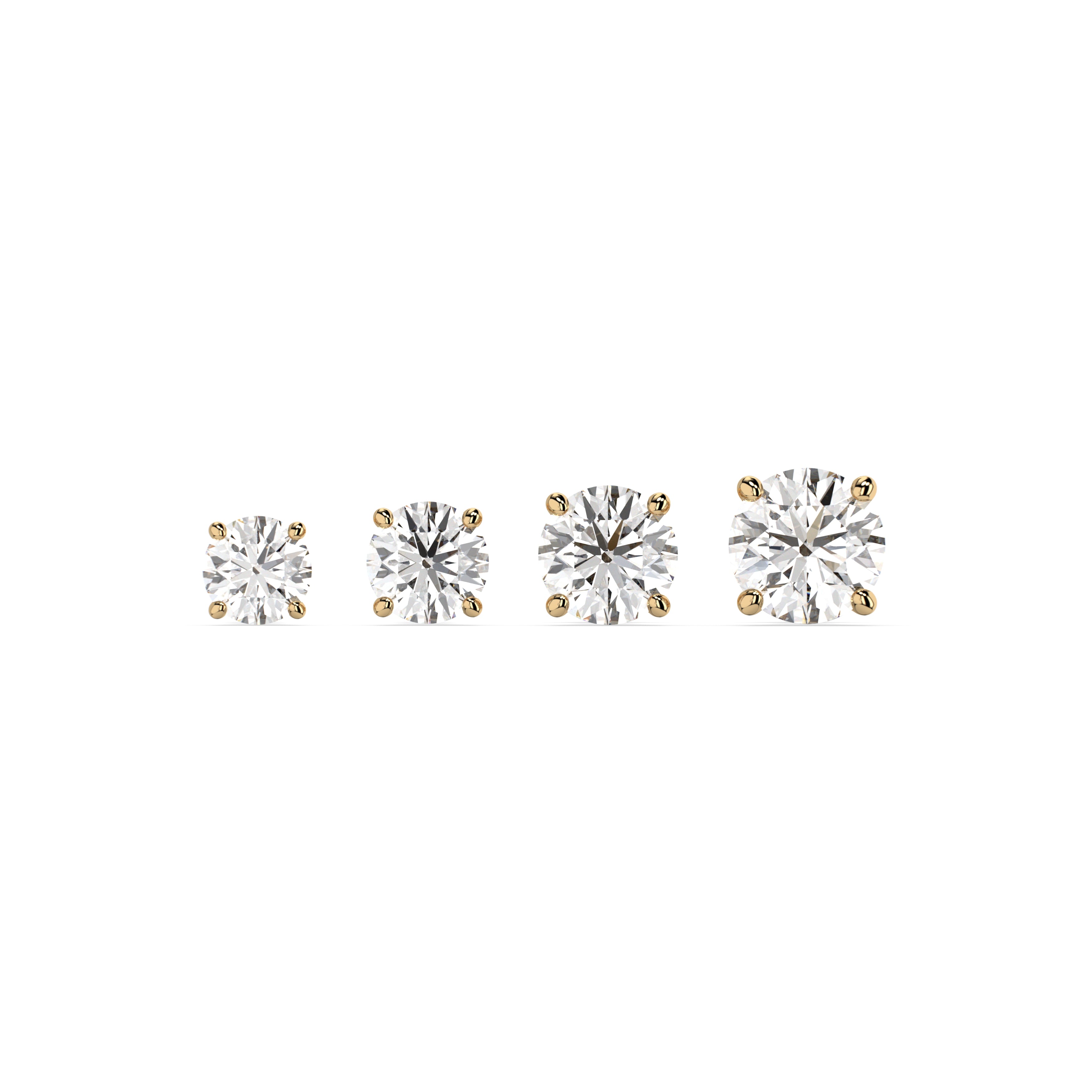 Solitaire Stud Earrings